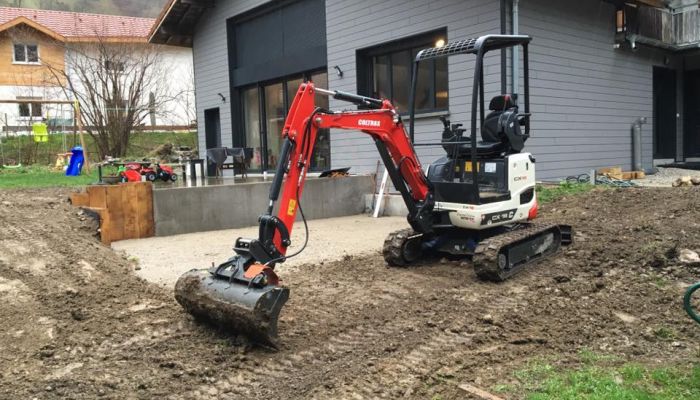 cration dun espace pour une piscine hors sol