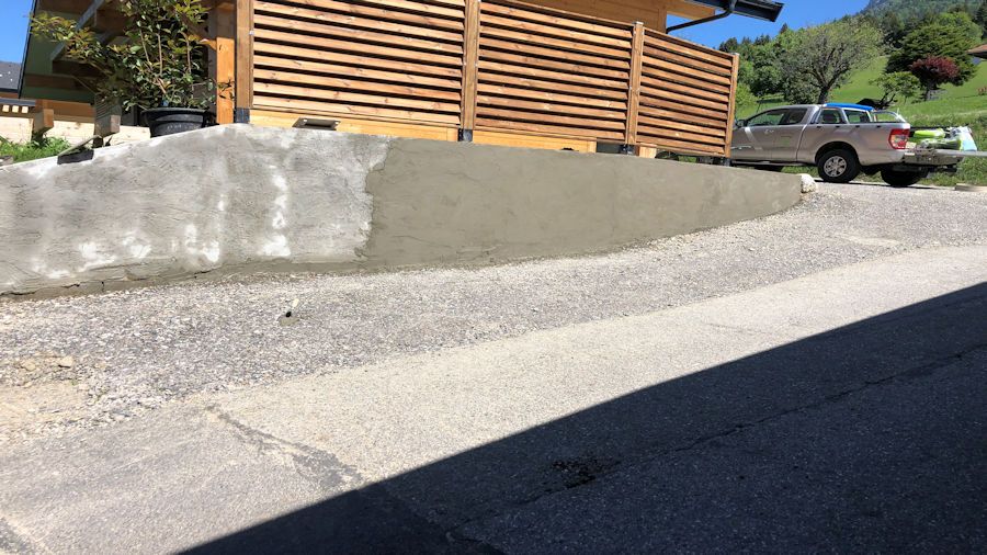 diaporama Niwaki muret beton avec claustra bois